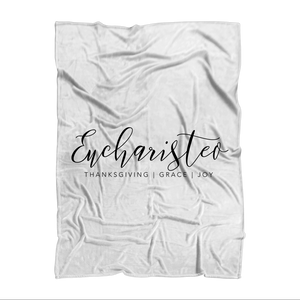 Eucharisteo_black ﻿Sublimation Adult Blanket