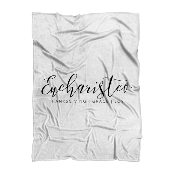 Eucharisteo_black ﻿Sublimation Adult Blanket