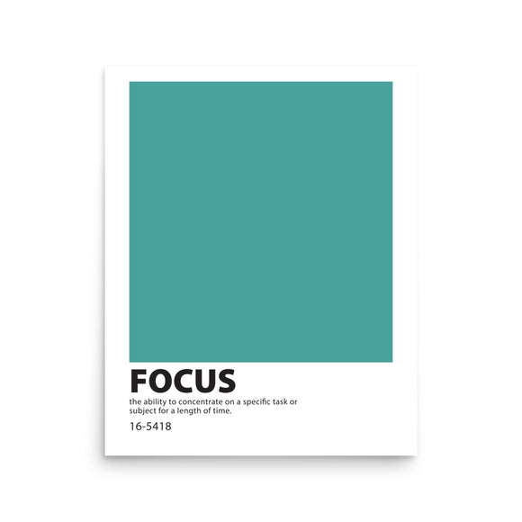 Color Swatch Definition Print: Focus